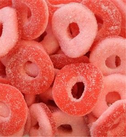 Fizzy Strawberry Rings